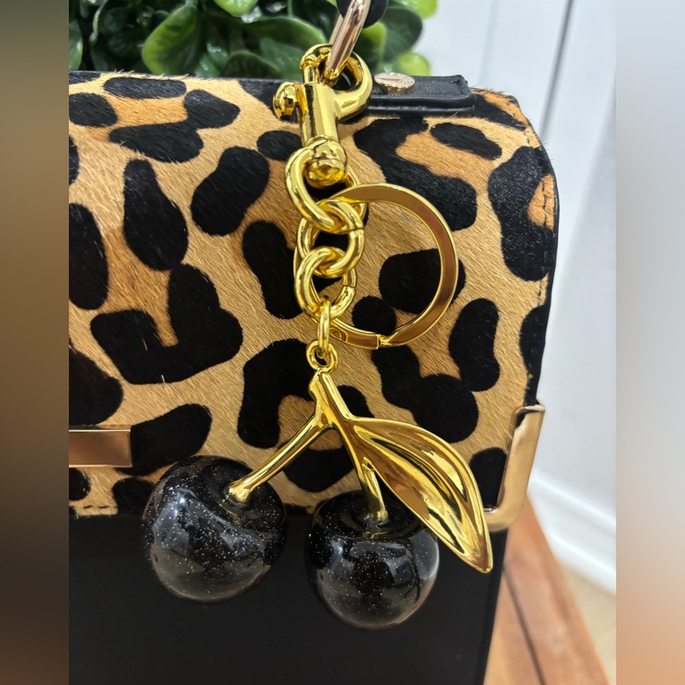 Black Cherry Charm Keychain- Bag Purse
Accessory, Purse candy, Bag Charm-New